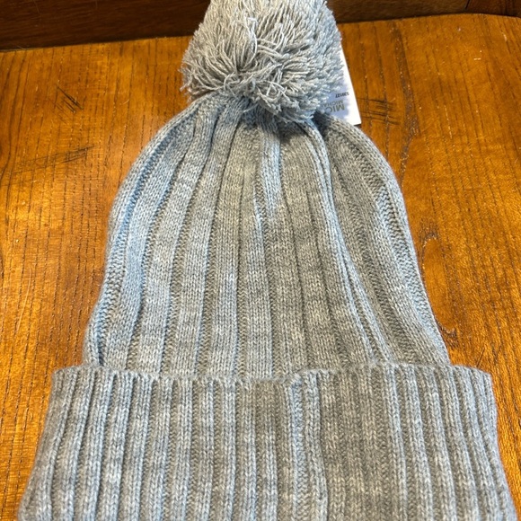 Michael Kors Gray Knitted Hat with Pom-Pom - Picture 5 of 5